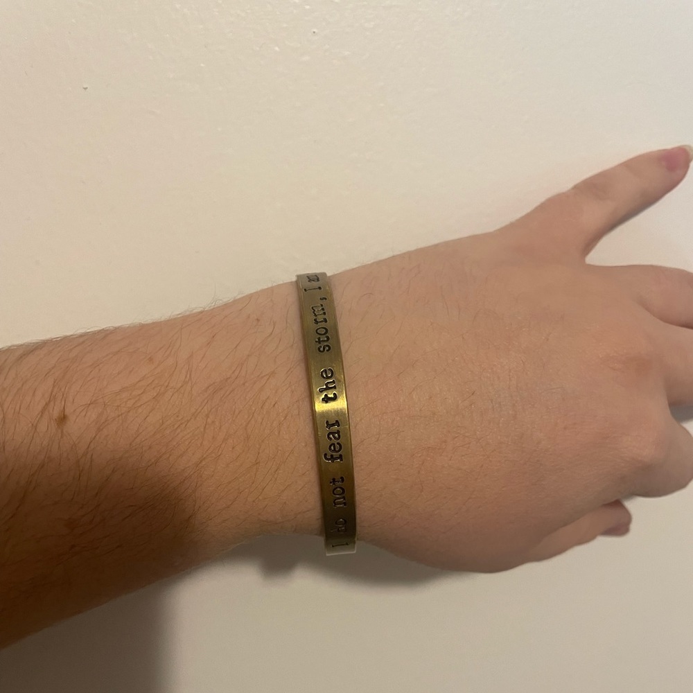I do not fear the storm, I am the storm- metal cuff bracelet